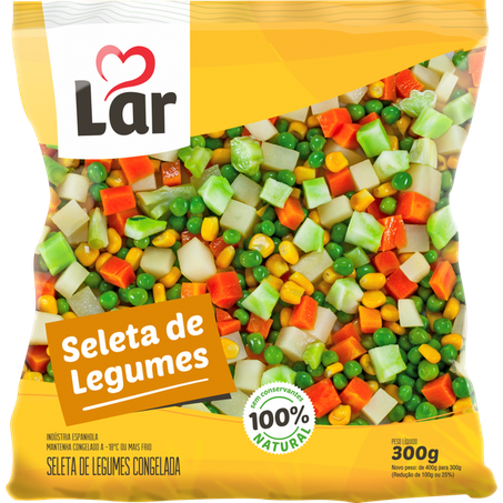 Seleta de legumes lar congelada 300 gr