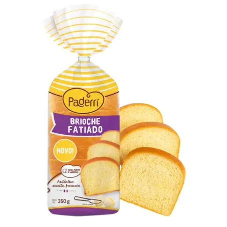 PAO BRIOCHE PADERRI 350G FATIADO