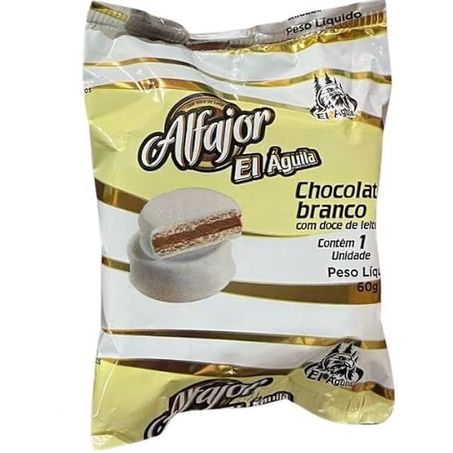 ALFAJOR EL AGUILA CHOCOLATE BRANCO 60G