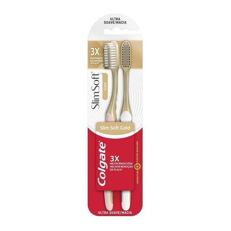 Escova Dental Colgate 2un Slim Soft Gold