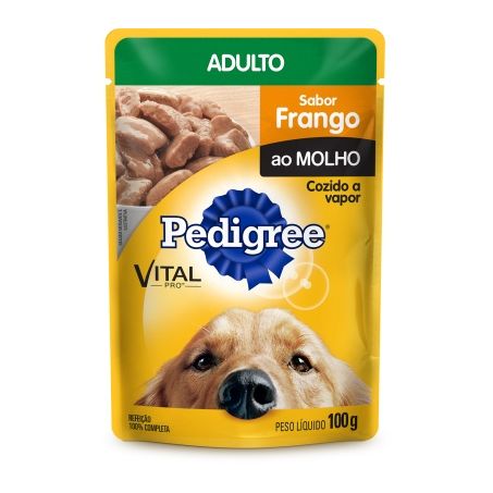 Pedigree adul/ med/ gran frango sach100g