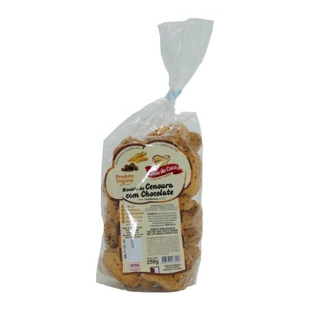 BISCOITO CENOURA CHOCOLATE CASA DA CUCA 250G