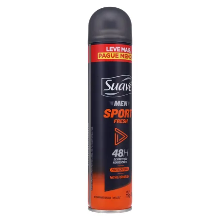 Antitranspirante Aerossol Suave Sport Fresh Frasco Spray 150ml 360-33
