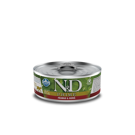 Ração Farmina N&D Úmida Prime para Gatos Adultos Sabor Frango e Romã 80Gr