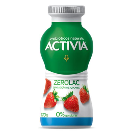 Iogurte Danone Activia 170g Zero Morango