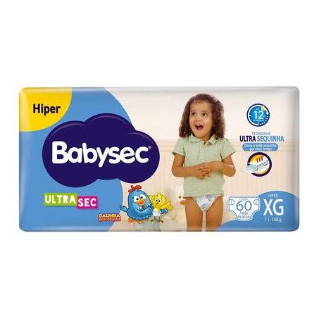 FRALDA BABYSEC GALINHA PINTADINHA ULTRASEC HIPER XG56