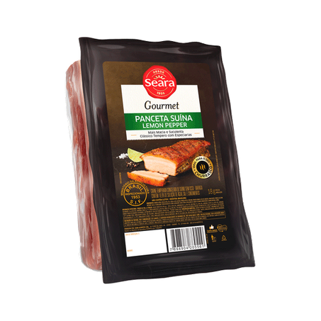 PANCETA SUINA SEARA KG GOURMET CONG. LEMON PEPPER 