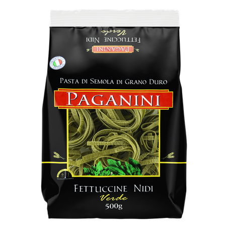 MACARRÃO FETTUCCINE NIDI VERDE PAGANINI PACOTE 500G