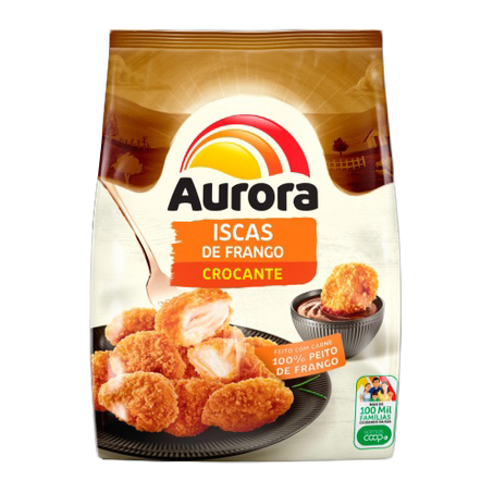 ISCAS DE FRANGO CROCANTE AURORA PACOTE 600G