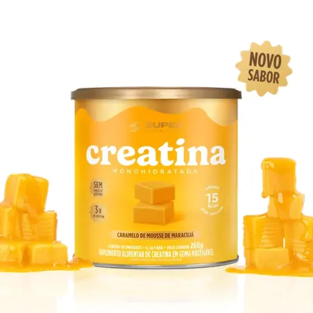 DADO DE CREATINA SABOR MOUSSE DE MARACUJÁ 40 UNIDADES - SUPER NUTRITION