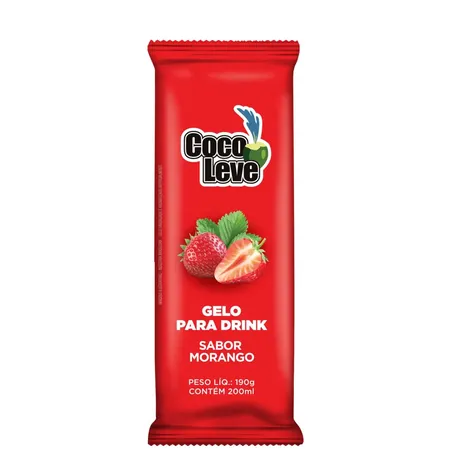 Gelo coco leve 190g morango