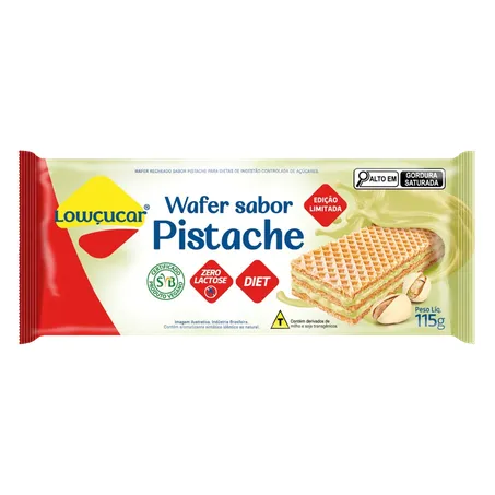 Wafer zero pistache lowcucar 115g