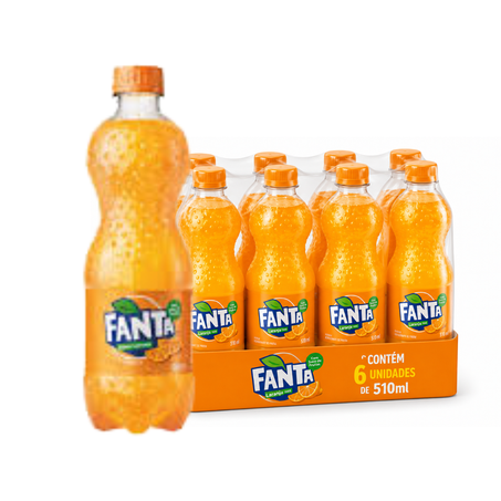 Refrigerante fanta laranja pcc/06x600ml pet pc