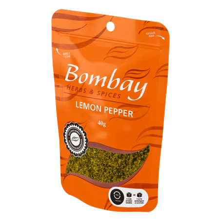 Tempero Lemon Pepper Bombay Herbs & Spices Pouch 40g 360-2
