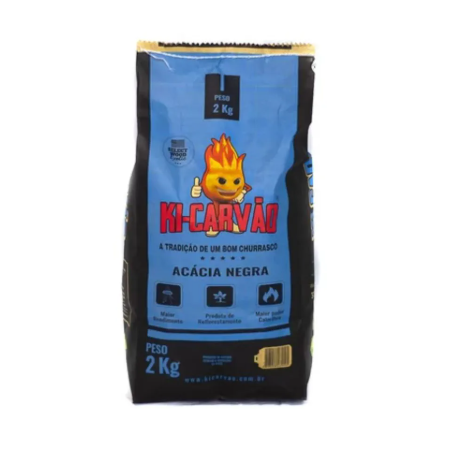 Carvão acácia negra pct 2kg ki carvão