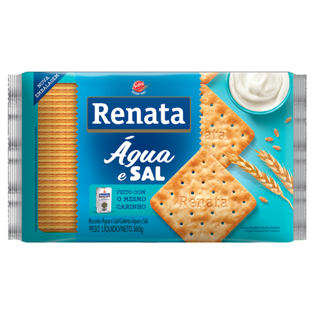 Biscoito Renata Água E Sal Pacote 360G