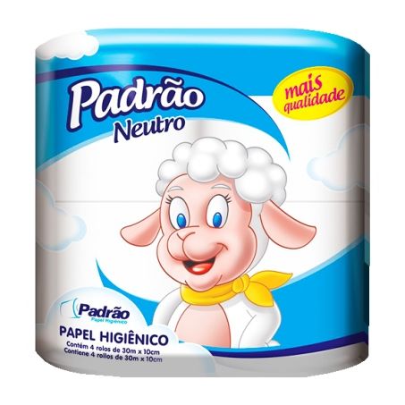 Papel higiênico padrão neutro c/4