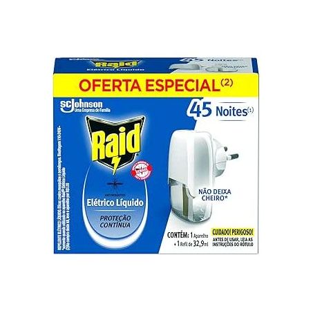 REPELENTE RAID ELETRICO OFERTA ESP 1APRELHO 1 REFIL