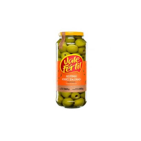 Azeitona verde s/caroco vale fertil vidro 280g
