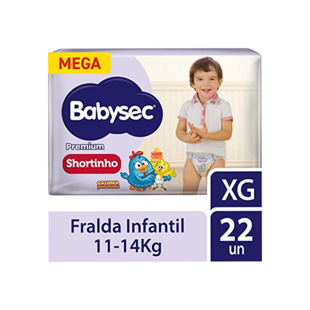 Fralda babysec shortinho mega xg 22x1