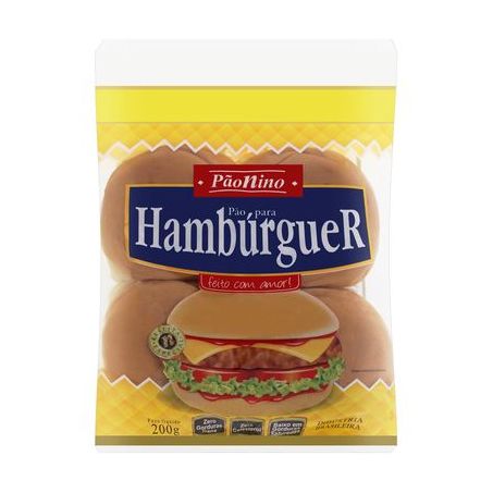 Pao Nino 200g Hamburguer Com 4