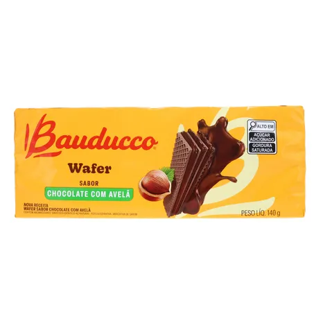 Biscoito Wafer Bauducco Chocolate Avelã 140g 360-0