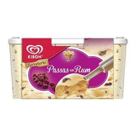 Sorvete kibon cremos passas ao rum 1.5l