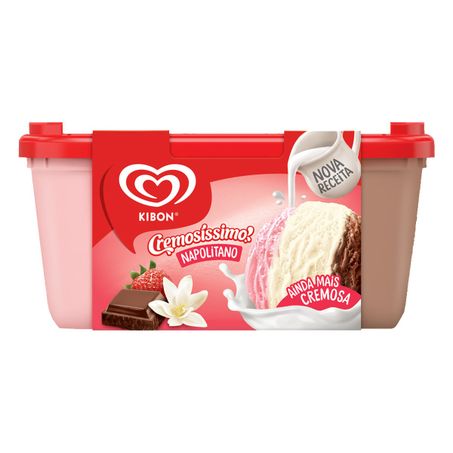 SORVETE NAPOLITANO KIBON CREMOSÍSSIMO
