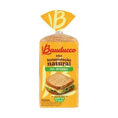 Pão fatiado bauducco integral 390g