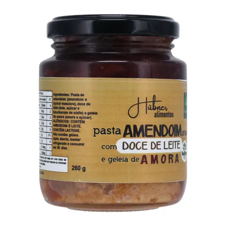 Pasta amendoim hubner leite/ amora 310g 360-33