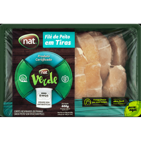 FILÉ MEIO PEITO BANDEJA NAT RESFRIADO 600G
