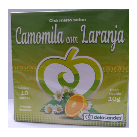Chá camomila e laranja delosandes c/10