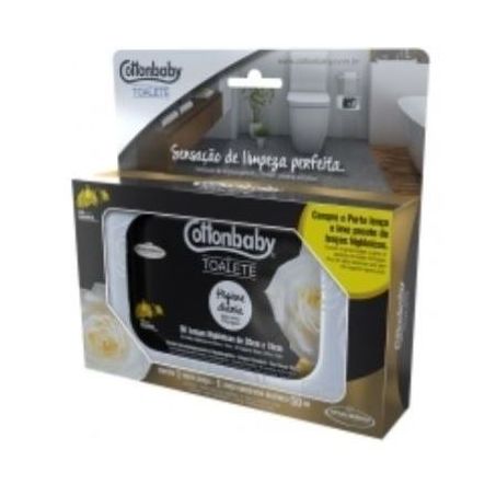 Porta lenço+ lenço refil cottonbaby c/50