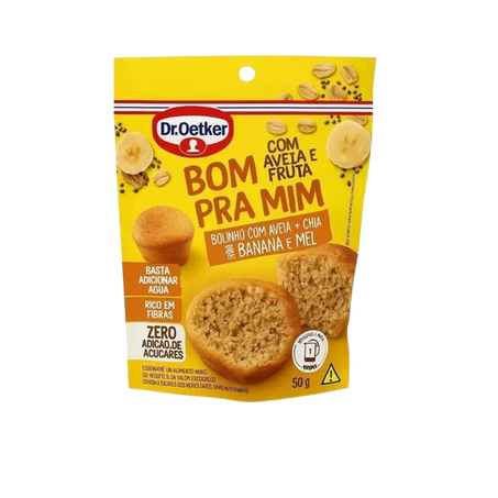 BOLINHO BANANA E MEL BOM PRA MIM DR OETKER 50 G   