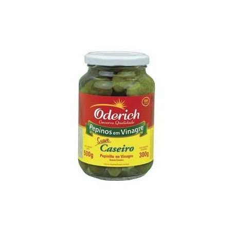 Pepino Oderich Fatiado Caseiro Vidro 300g 