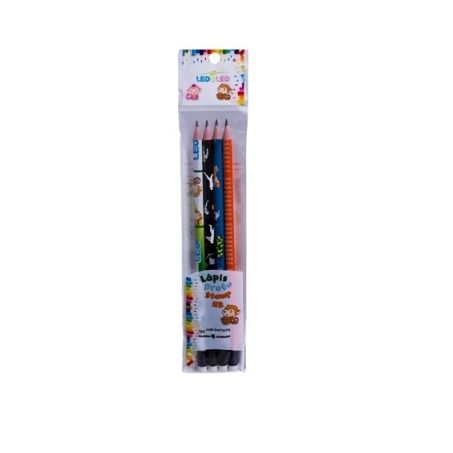 Lapis Preto Leo & Leo Stamp Hb C/4 Fantasia