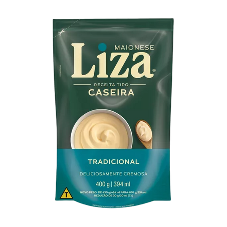 Maionese liza 400g sache caseira