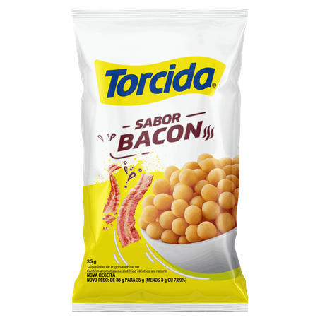 Salgadinho de trigo torcida jr. bacon pacote 35g