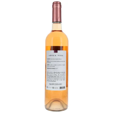 Vinho rosé adega viel delicatto fino demi sec garrafa 750ml 360-18