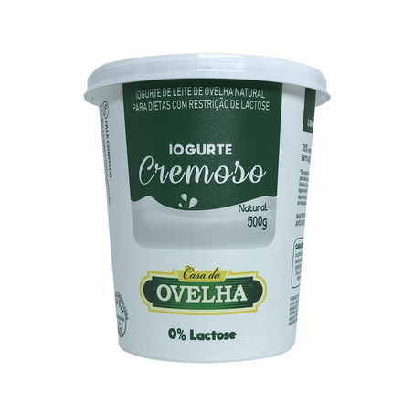 IOGURTE NATURAL SEM LACTOSE CASA OVELHA 500G