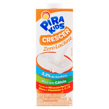 LEITE UHT INTEGRAL ZERO LACTOSE PIRACANJUBA PIRAKIDS CRESCER