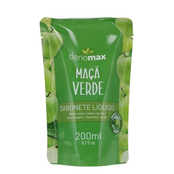 Sabonete Líquido Denomax Maçã Verde Refil 200ml | Viezzer