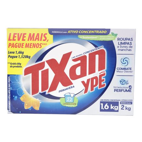 LAVA ROUPAS TIXAN YPE PRIMAVERA GRÁTIS 80G 1,6KG  360-0