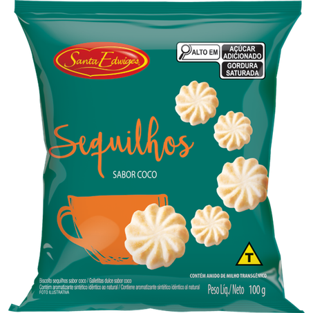 BISCOITO SEQUILHOS DE COCO SANTA EDWIGES 100 G    