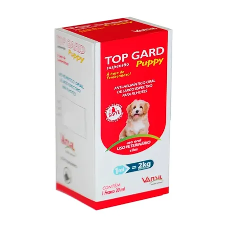 Vermífugo Top Gard Suspensão Puppy para Cães 20ml Vansil