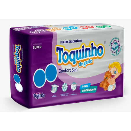 FRALDA TOQUINHO CONFORTSEC M C/44UN PCT