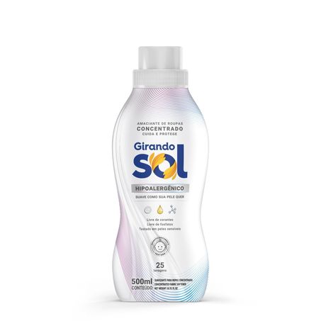 Amaciante concentrado girando sol hipoalergênico 500ml