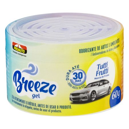 ODORIZADOR GEL DE AUTOS E AMBIENTES TUTTI FRUTTI PROAUTO BREEZE