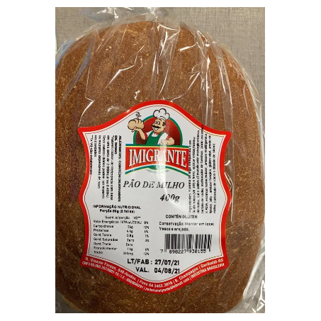 Pão milho imigrante 400g