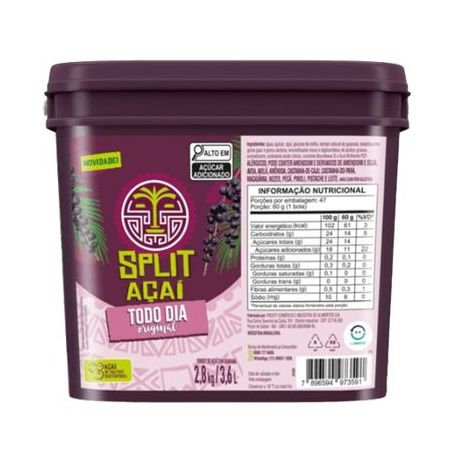 Açai Split Todo Dia Original 3,6l